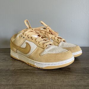Nike Dunk Low Women’s Celestial Gold Suede Sneakers Shoes DV7411-200 Size 8